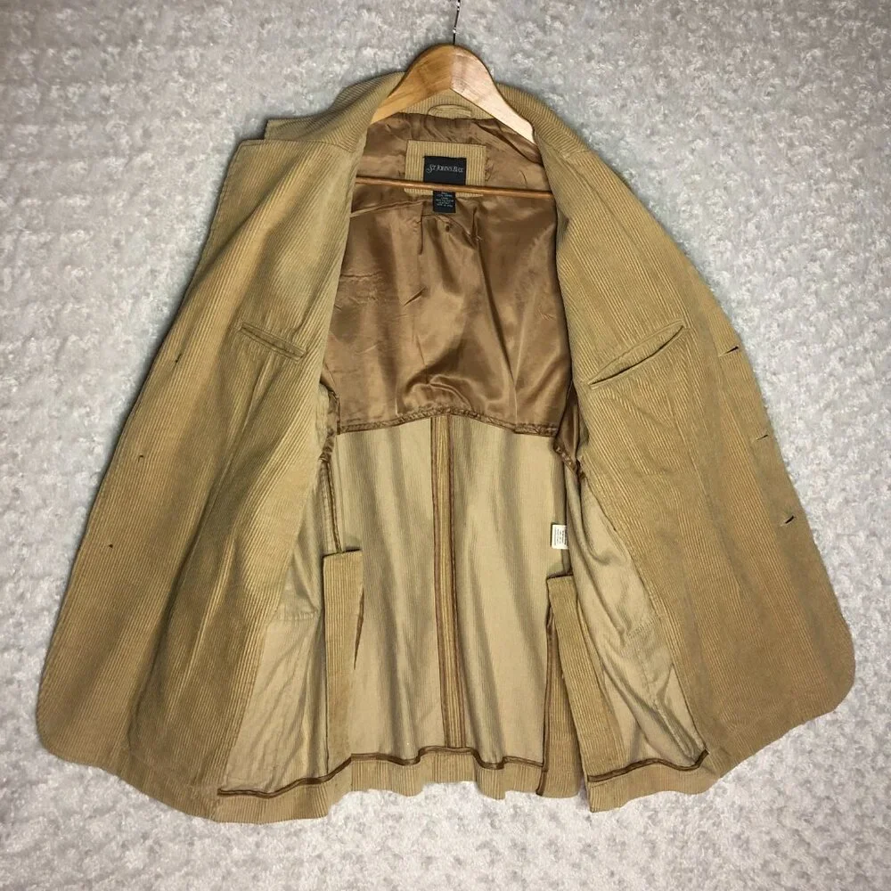 St Johns Bay Mens Corduroy Blazer Jacket Sport Coat Two‎ Button